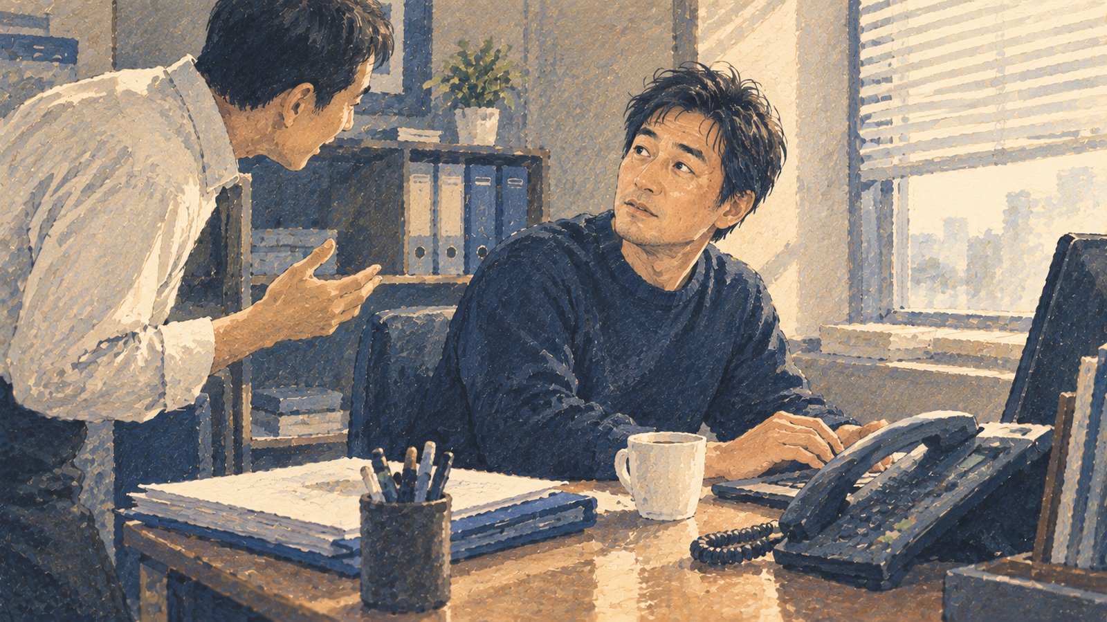 人がいて、対応が始まる